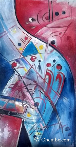buy Order abstract African Art painting  done with Oil color on Canvas in west coast nigeria